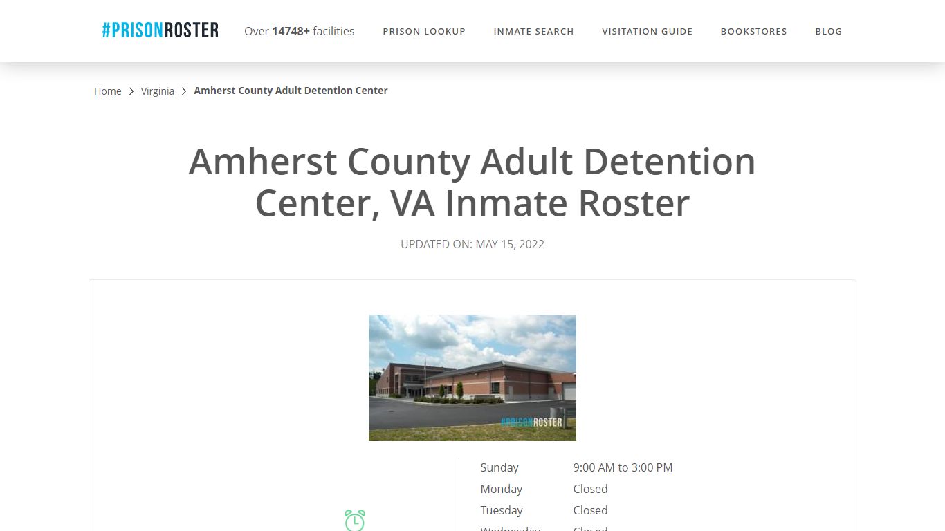 Amherst County Adult Detention Center, VA Inmate Roster