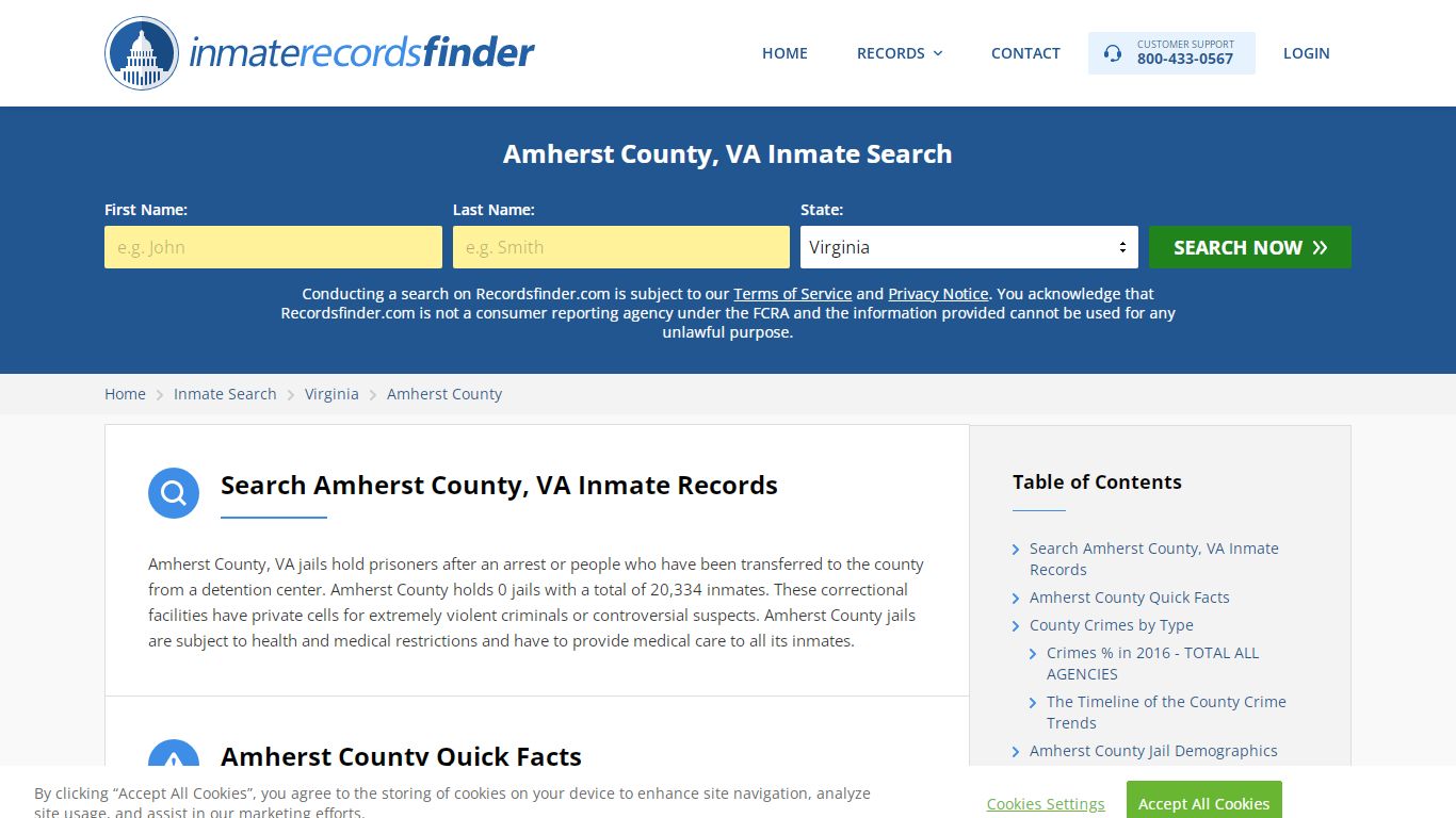 Amherst County, VA Inmate Lookup & Jail Records Online